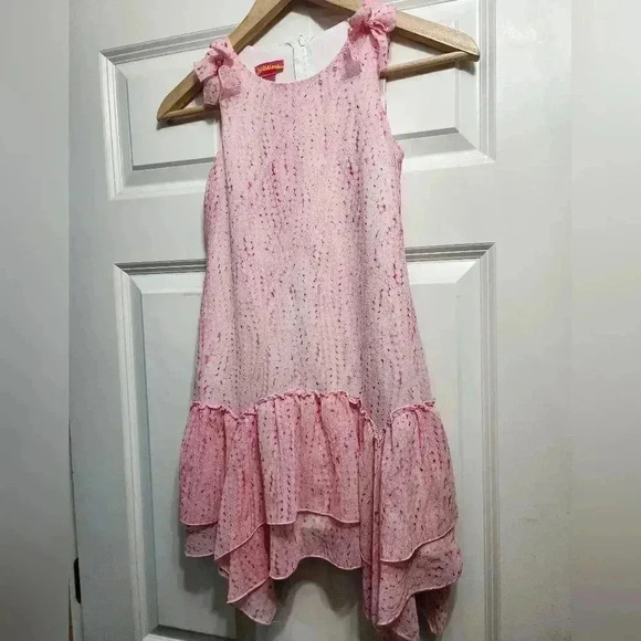 Kate Mack Girls' Precious Pearl Chiffon Dress - Picture 1 of 12